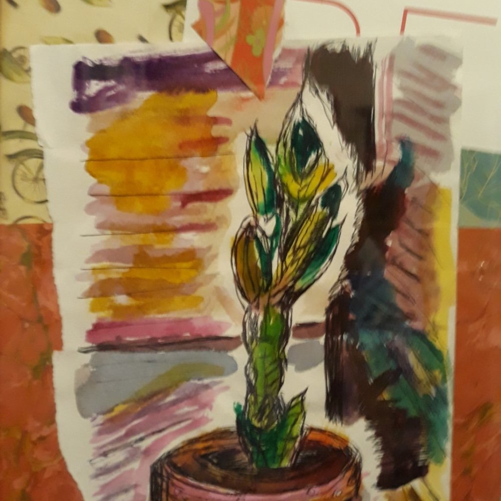 Framed Sketches for a pop of color in any room! Two Sizes, brand new. Great gift